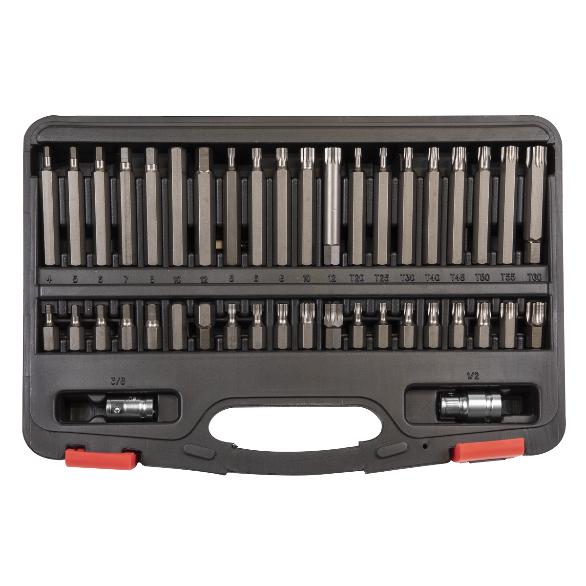 TRX-Star*/Hex/Spline Bit Set 3/8" & 1/2"Sq Drive 42pc AK21942P