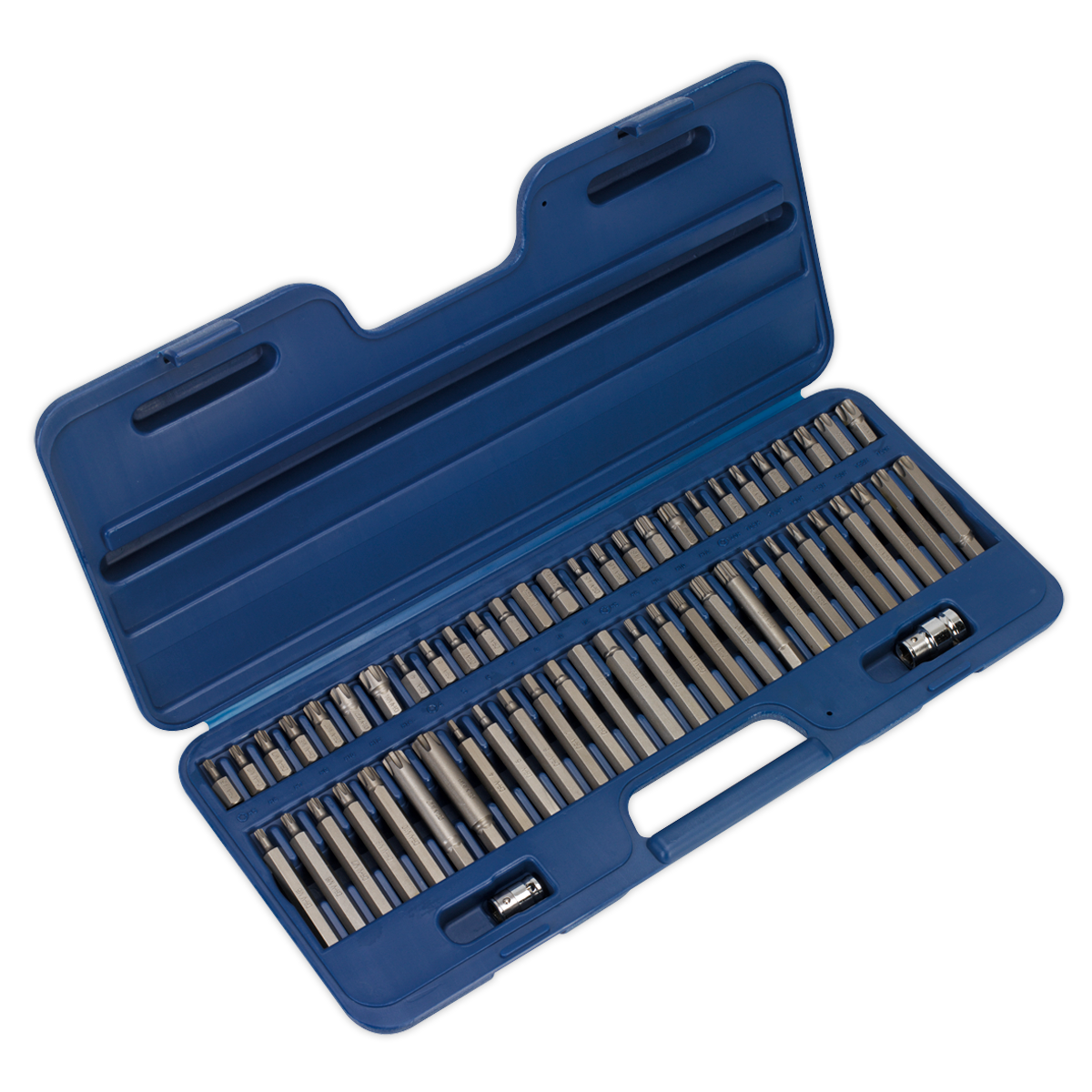 Security TRX-Star*/Hex/Ribe/Spline Bit Set 3/8" & 1/2"Sq Drive 56pc AK21956