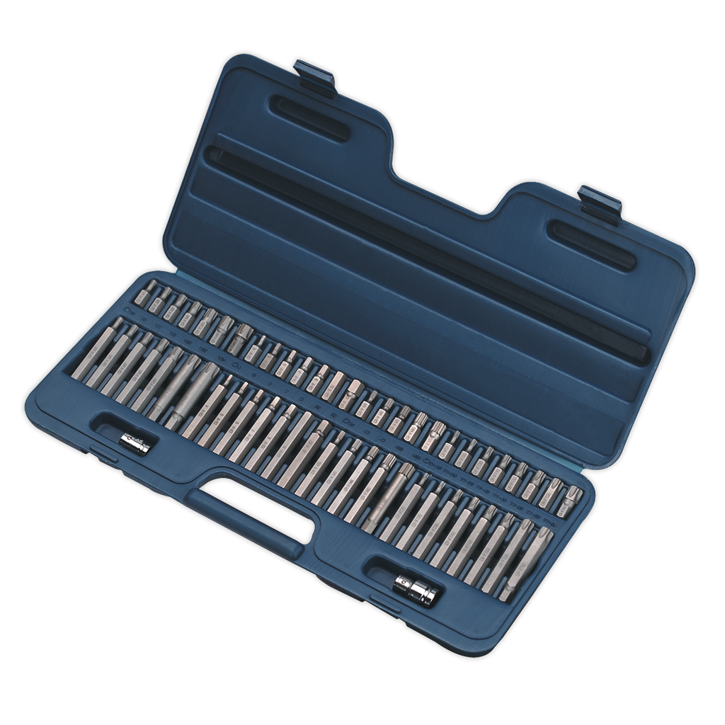 Security TRX-Star*/Hex/Ribe/Spline Bit Set 3/8" & 1/2"Sq Drive 56pc AK21956