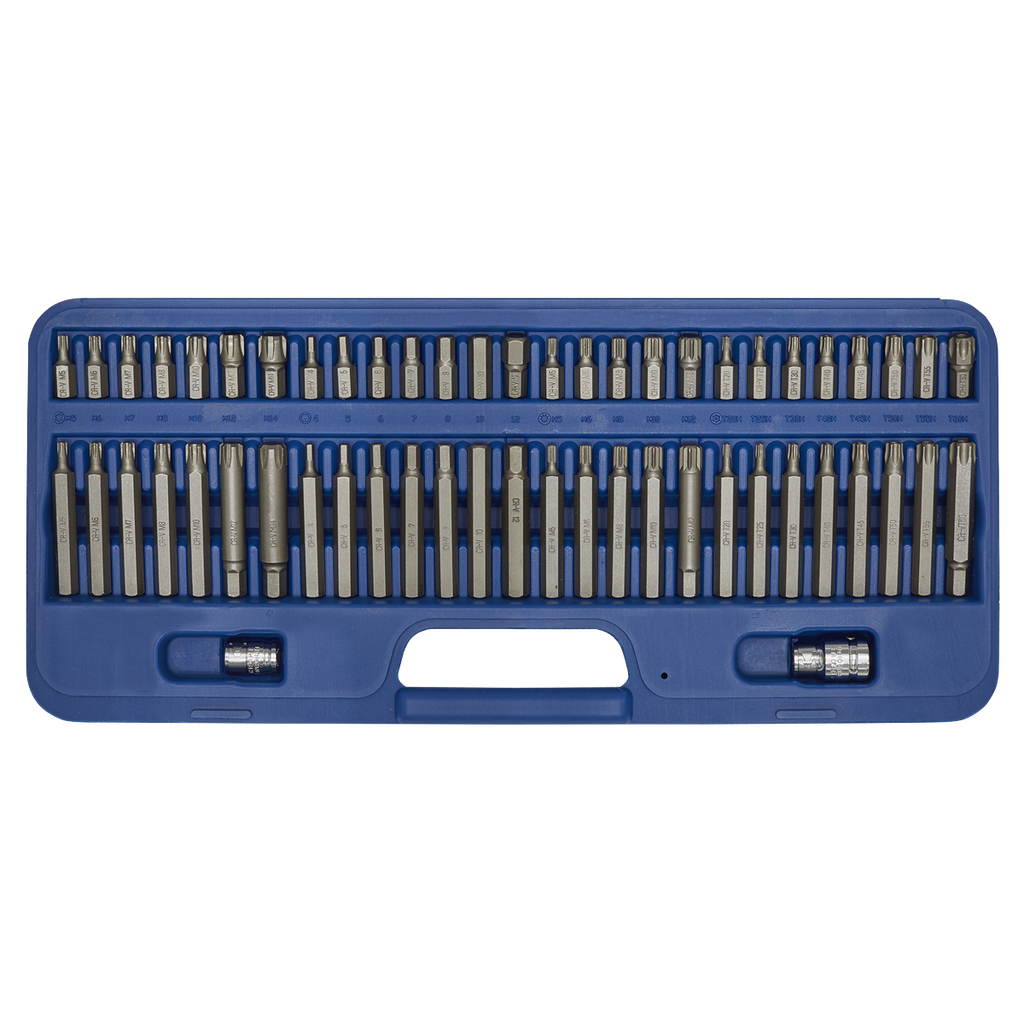 Security TRX-Star*/Hex/Ribe/Spline Bit Set 3/8" & 1/2"Sq Drive 56pc AK21956