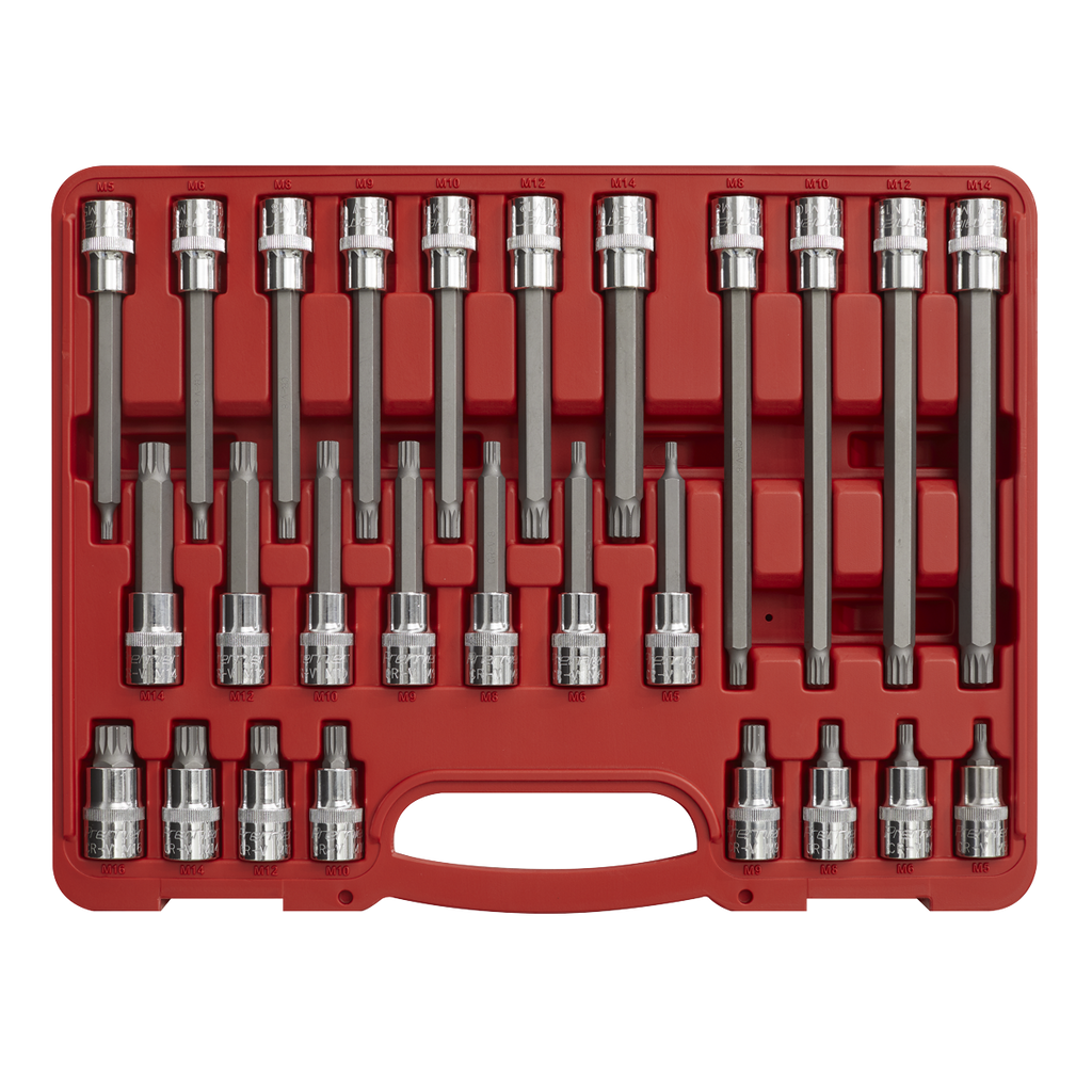 Spline Socket Bit Set 1/2"Sq Drive 26pc AK2195