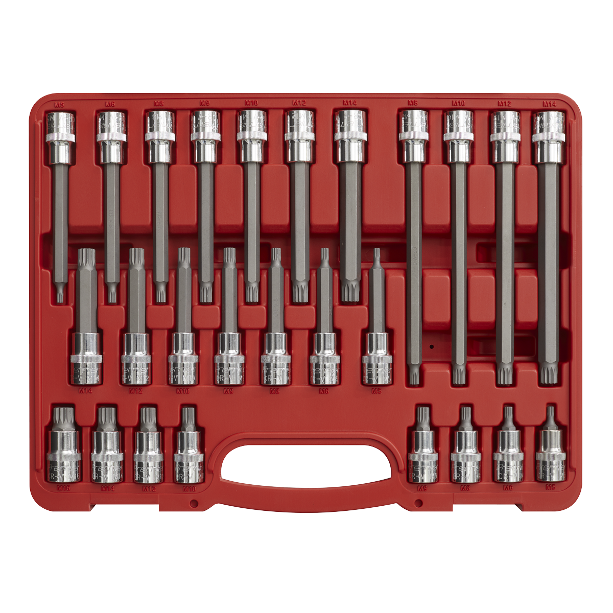 Spline Socket Bit Set 1/2"Sq Drive 26pc AK2195