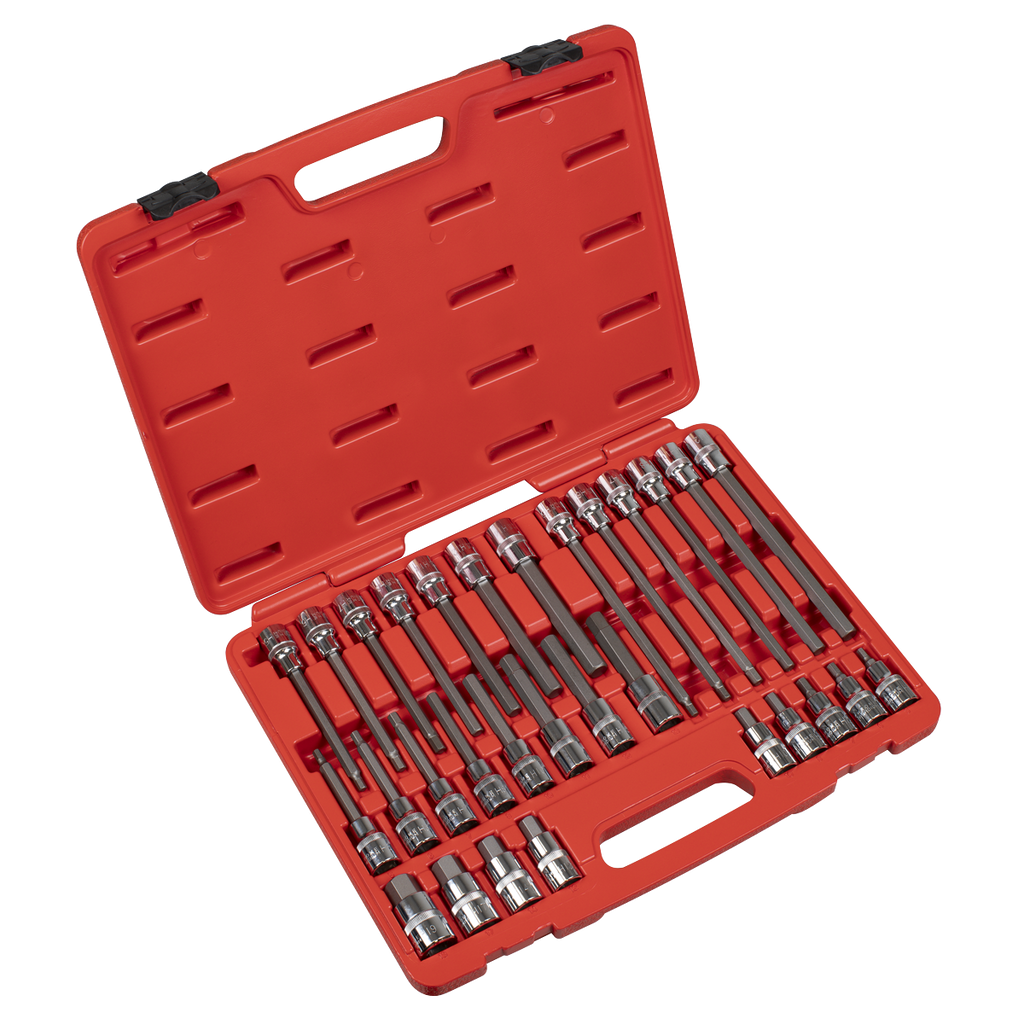 30pc 1/2"Sq Drive Hex Socket Bit Set AK2196