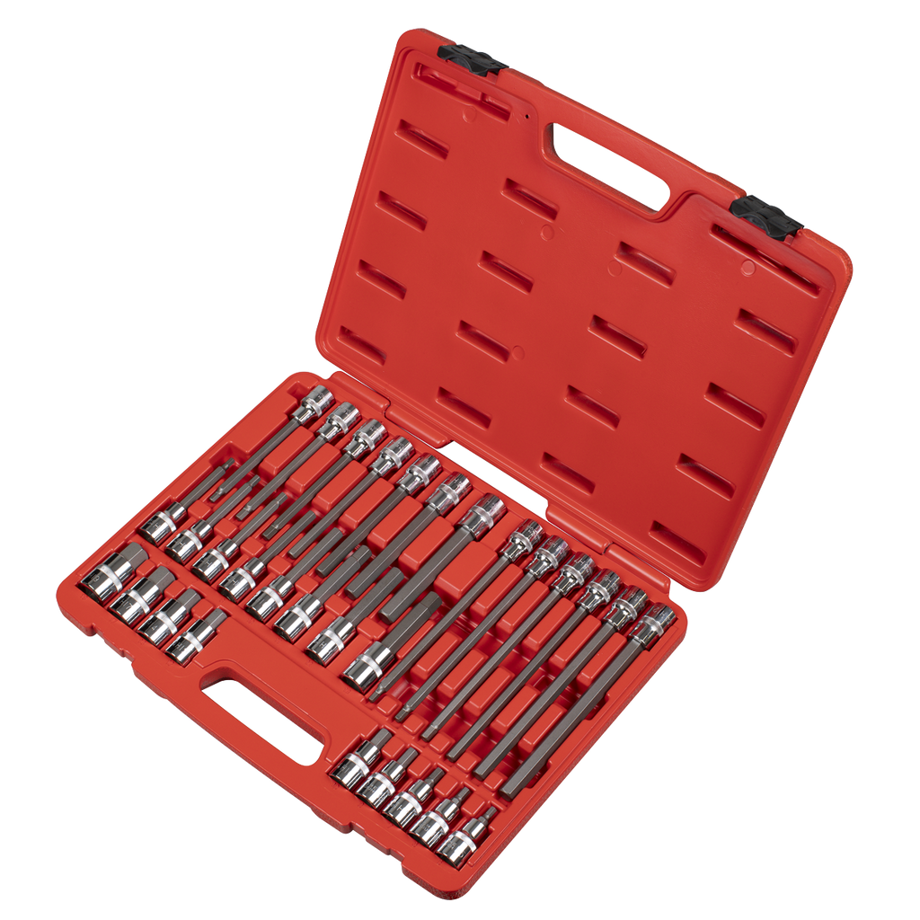 30pc 1/2"Sq Drive Hex Socket Bit Set AK2196