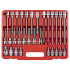 30pc 1/2"Sq Drive Hex Socket Bit Set AK2196
