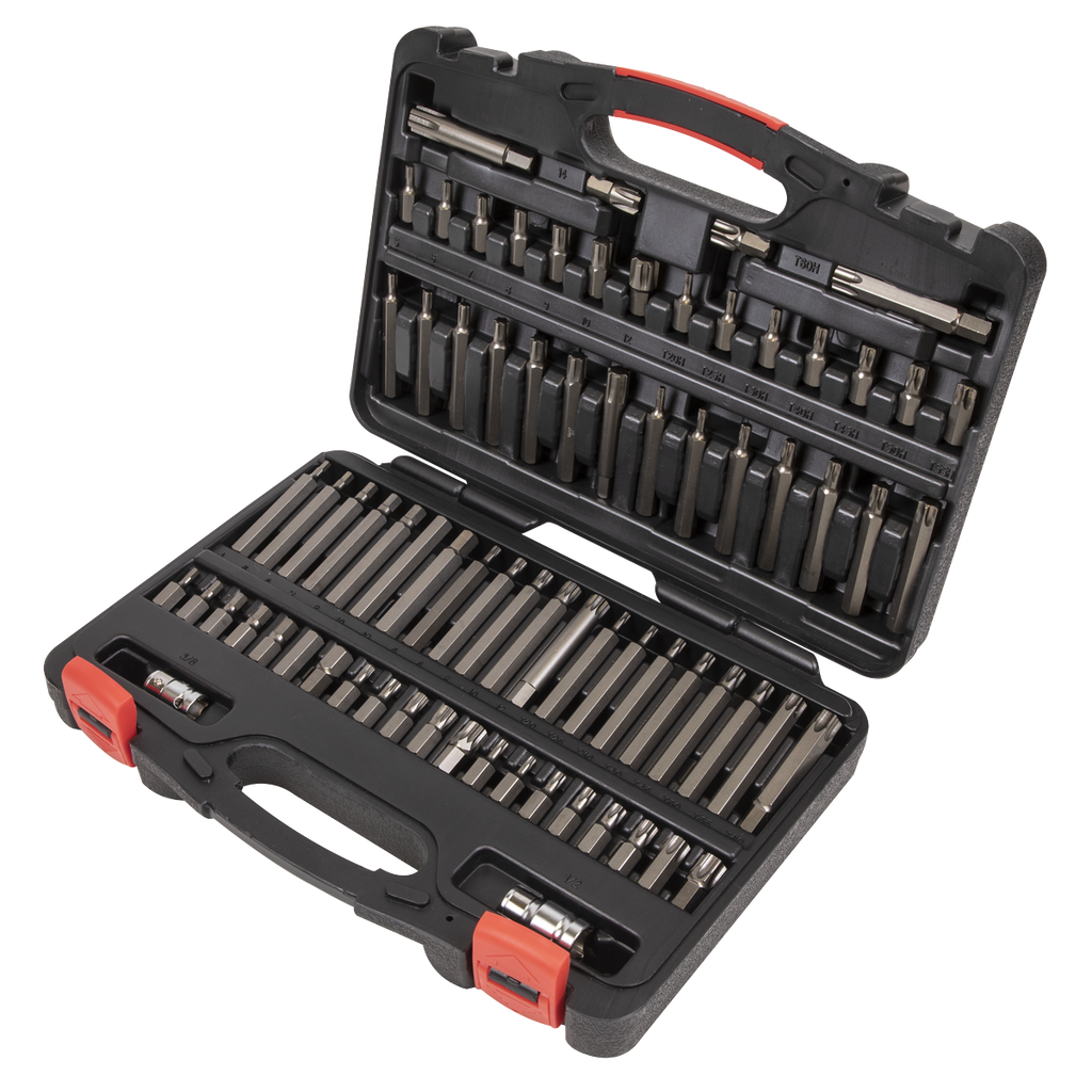 TRX-Star*/Security TRX-Star*/Hex/Ribe/Spline Bit Set 3/8" & 1/2"Sq Drive 74pc AK21974P