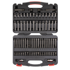 TRX-Star*/Security TRX-Star*/Hex/Ribe/Spline Bit Set 3/8" & 1/2"Sq Drive 74pc AK21974P
