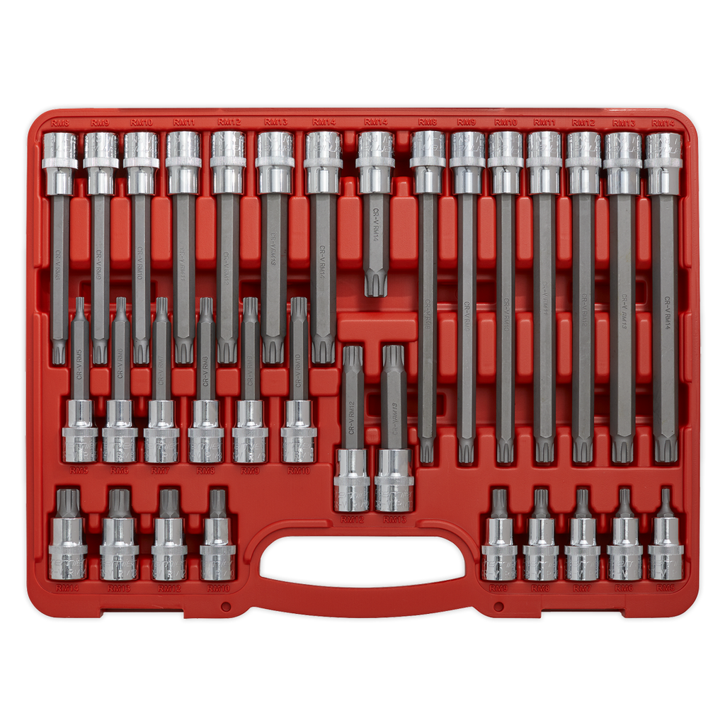 Ribe Socket Bit Set 1/2"Sq Drive 32pc AK2198
