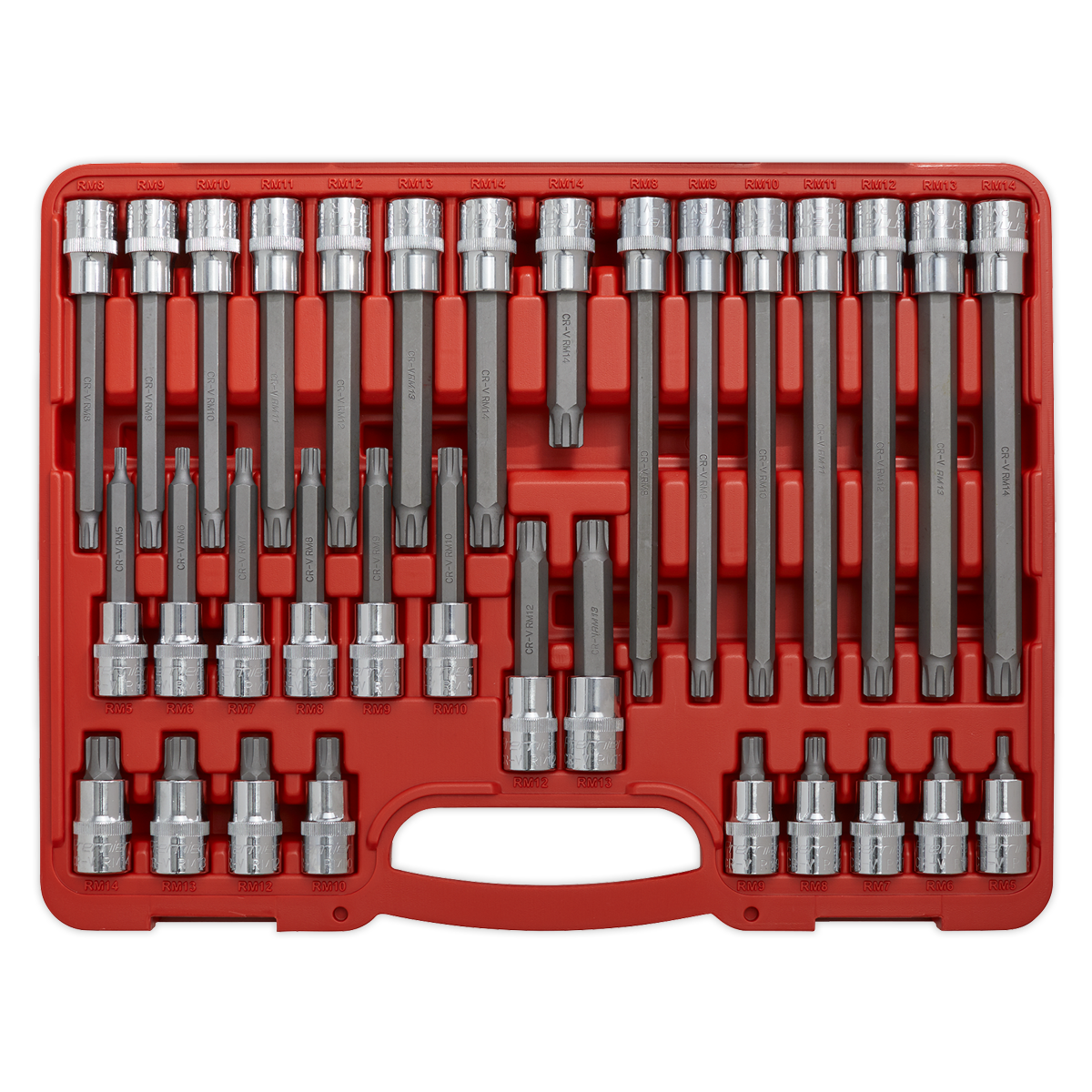 Ribe Socket Bit Set 1/2"Sq Drive 32pc AK2198