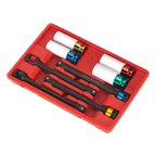 Torque Stick & Aluminium Wheel Impact Socket Set 1/2"Sq Drive 8pc AK2243