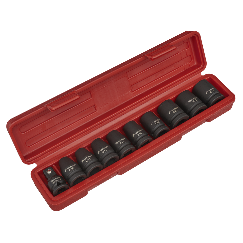 TRX-Star* Female Impact Socket Set 1/2"Sq Drive 10pc AK2301