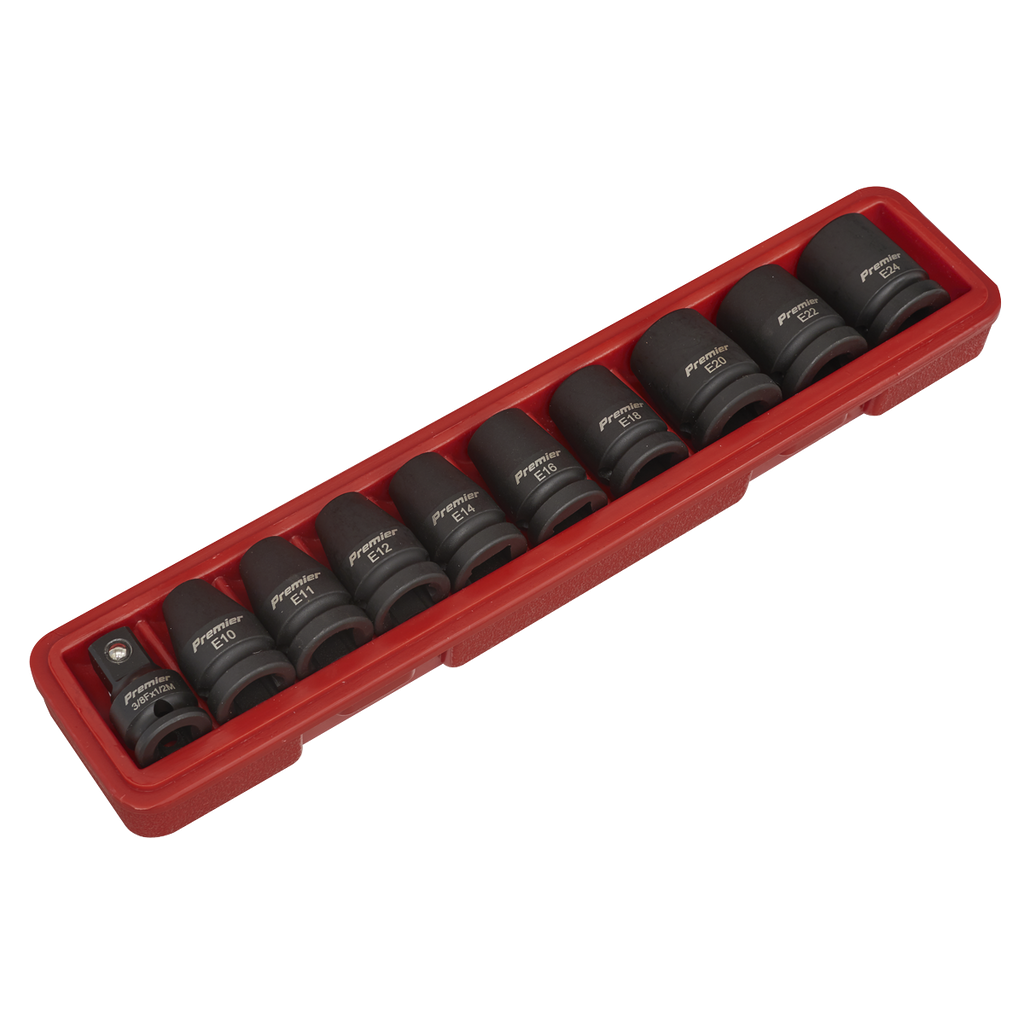 TRX-Star* Female Impact Socket Set 1/2"Sq Drive 10pc AK2301
