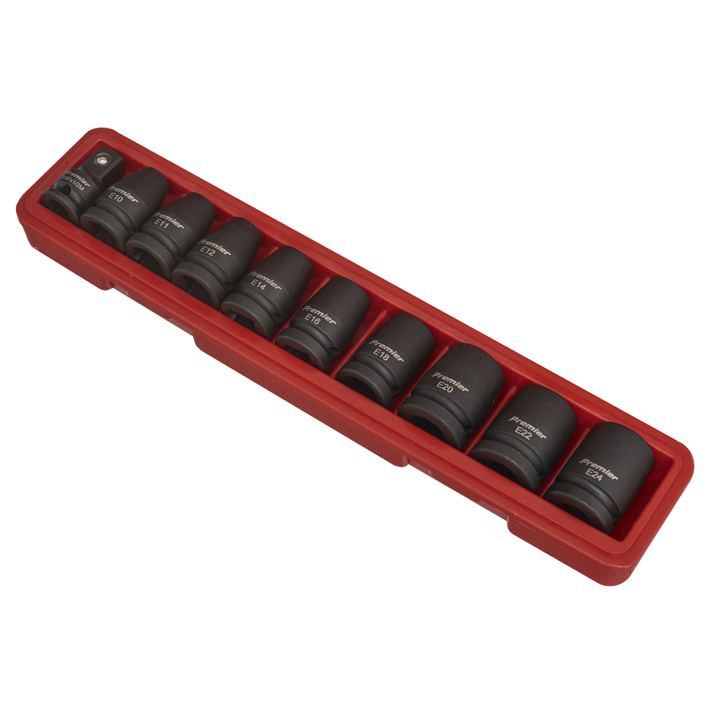 TRX-Star* Female Impact Socket Set 1/2"Sq Drive 10pc AK2301