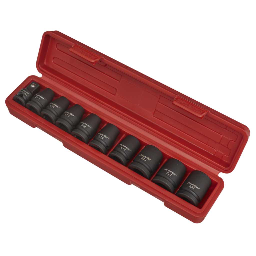 TRX-Star* Female Impact Socket Set 1/2"Sq Drive 10pc AK2301