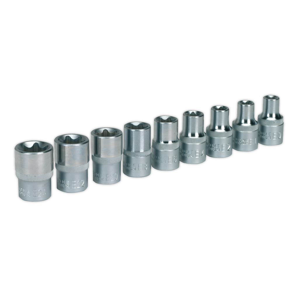 TRX-Star* Female Socket Set 1/2"Sq Drive 9pc AK230
