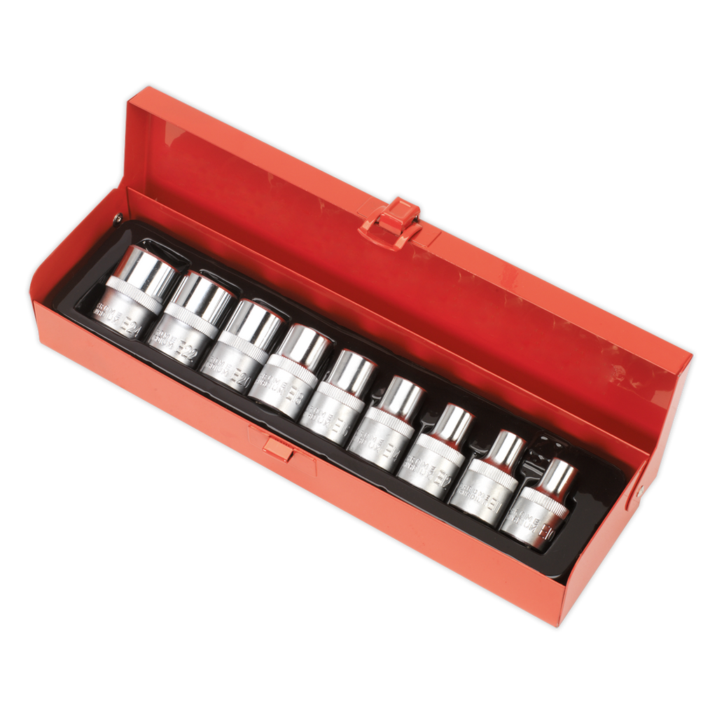 TRX-Star* Female Socket Set 1/2"Sq Drive 9pc AK230