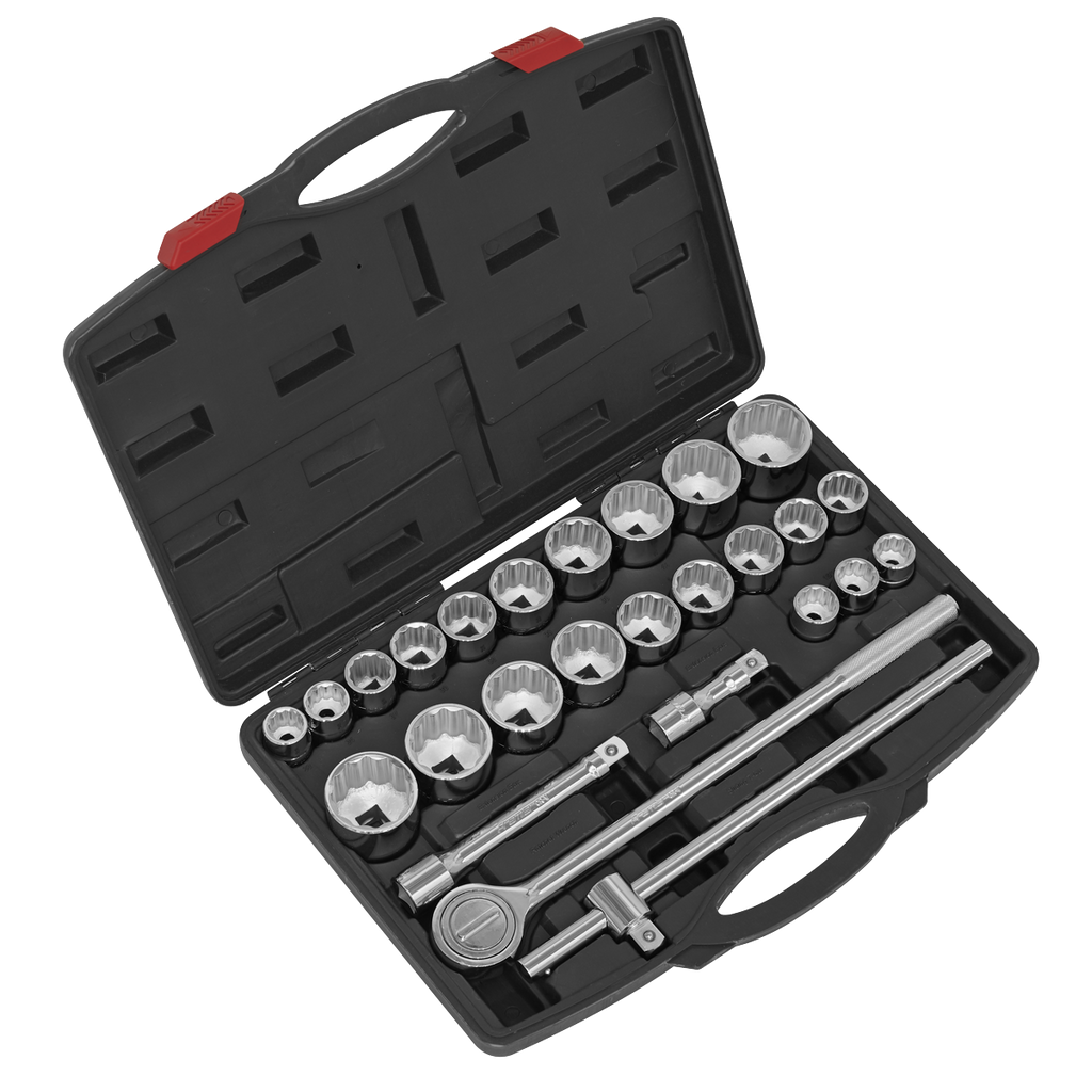 Metric/Imperial Socket Set 3/4"Sq Drive 12-Point 26pc AK2582