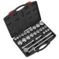 Metric/Imperial Socket Set 3/4"Sq Drive 12-Point 26pc AK2582