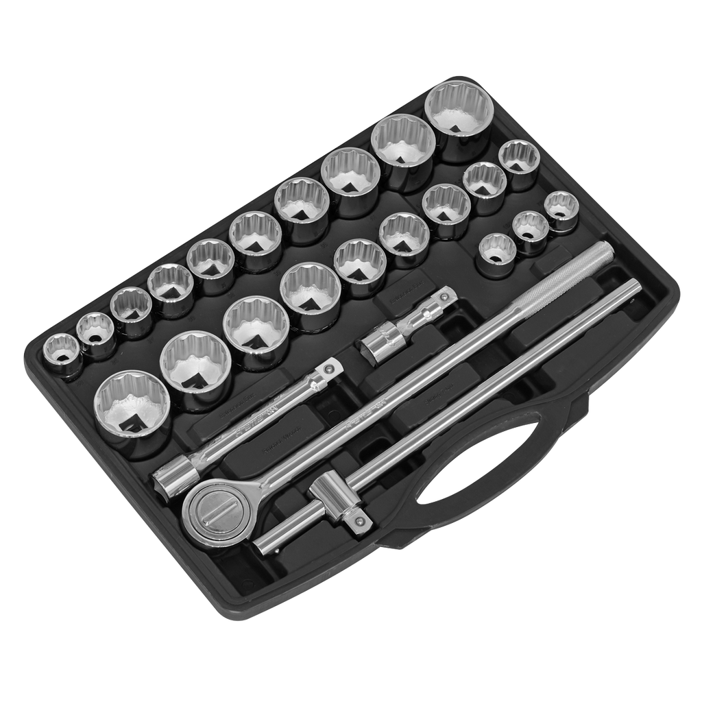 Metric/Imperial Socket Set 3/4"Sq Drive 12-Point 26pc AK2582