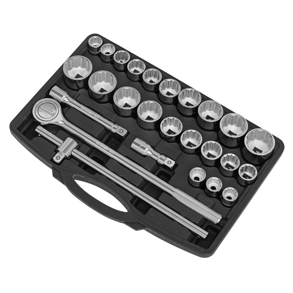 Metric/Imperial Socket Set 3/4"Sq Drive 12-Point 26pc AK2582