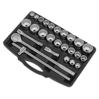 Metric/Imperial Socket Set 3/4"Sq Drive 12-Point 26pc AK2582