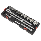 Socket Set 3/4"Sq Drive 12-point 15pc AK2583