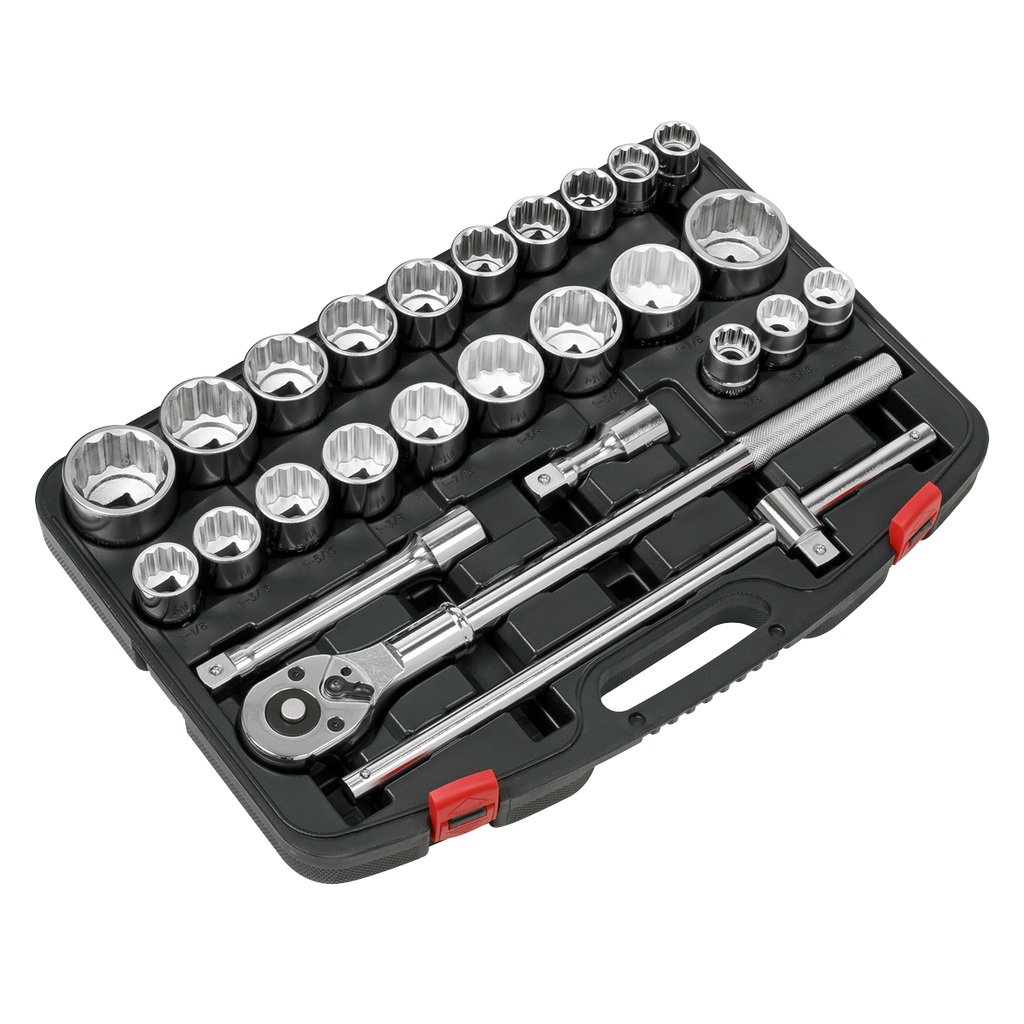 Metric/Imperial Socket Set 3/4"Sq Drive 12-point 26pc AK2584