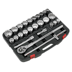 Metric/Imperial Socket Set 3/4"Sq Drive 12-point 26pc AK2584