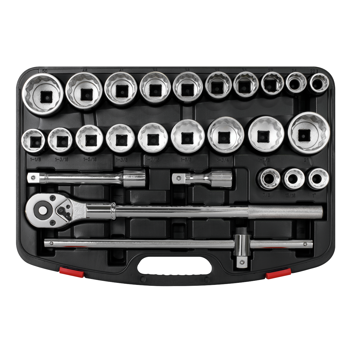 Metric/Imperial Socket Set 3/4"Sq Drive 12-point 26pc AK2584