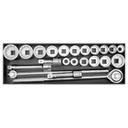 Socket Set 3/4"Sq Drive 12-point 22pc AK259/CRV