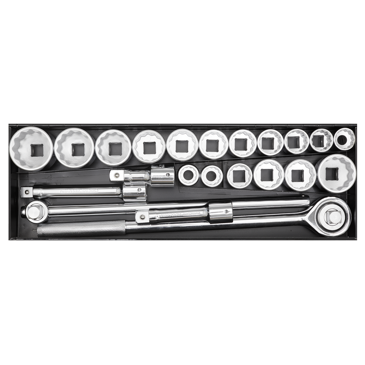 Socket Set 3/4"Sq Drive 12-point 22pc AK259/CRV