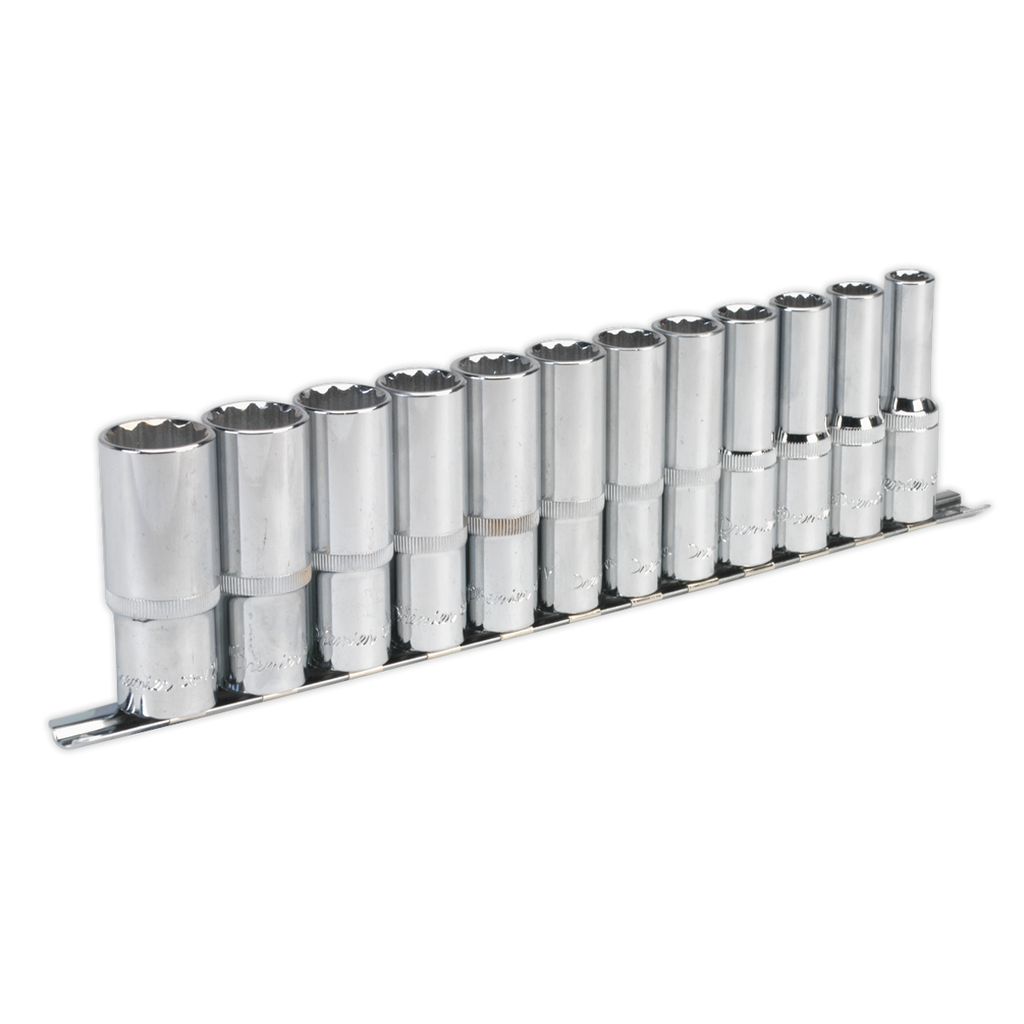 Deep Socket Set 12-Point 1/2"Sq Drive 12pc AK2685