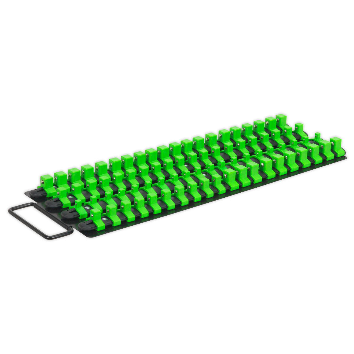 Socket Rail Tray 1/4", 3/8" & 1/2"Sq Drive - Hi-Vis Green AK27051HV