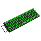 Socket Rail Tray 1/4", 3/8" & 1/2"Sq Drive - Hi-Vis Green AK27051HV