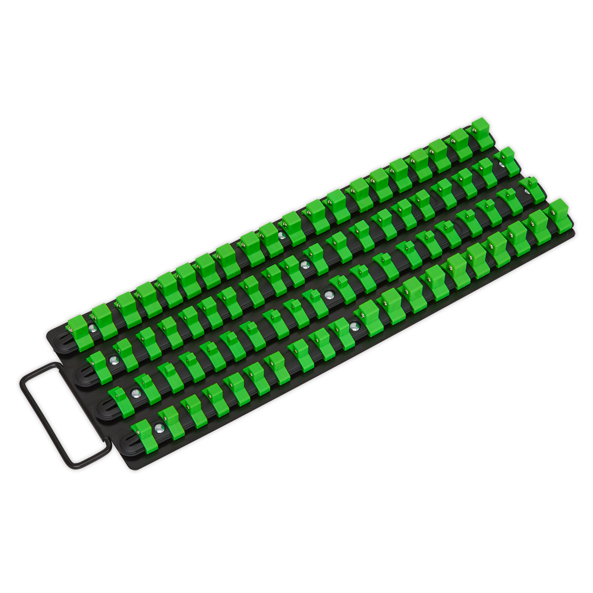 Socket Rail Tray 1/4", 3/8" & 1/2"Sq Drive - Hi-Vis Green AK27051HV