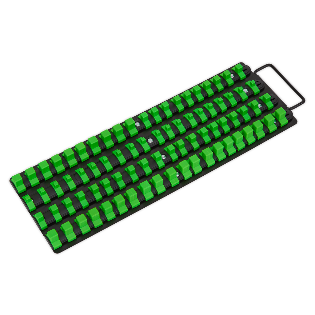 Socket Rail Tray 1/4", 3/8" & 1/2"Sq Drive - Hi-Vis Green AK27051HV