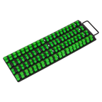 Socket Rail Tray 1/4", 3/8" & 1/2"Sq Drive - Hi-Vis Green AK27051HV