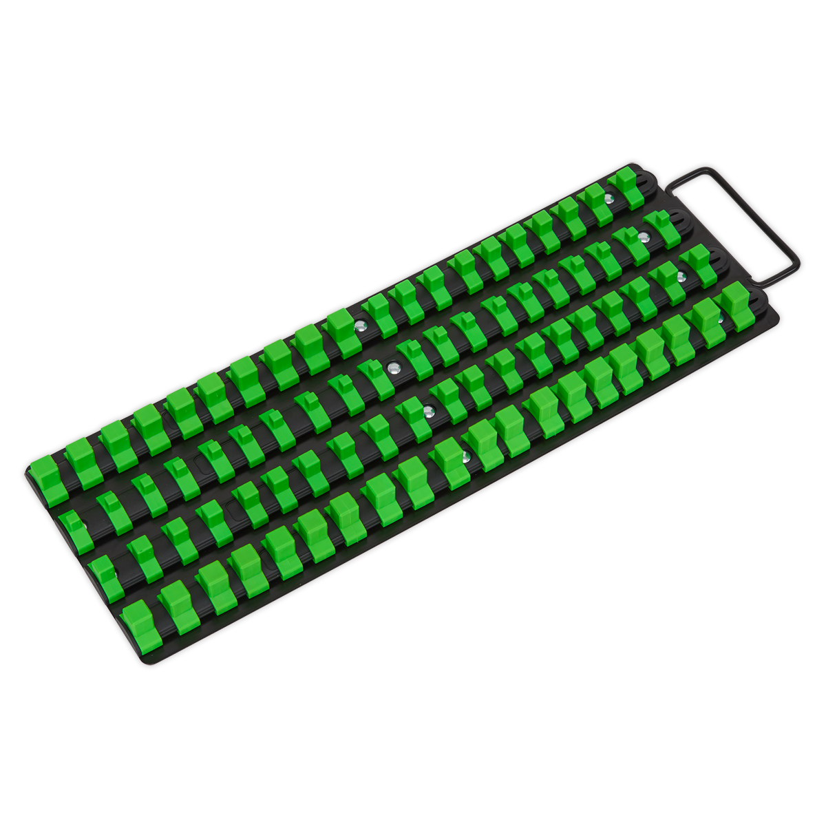 Socket Rail Tray 1/4", 3/8" & 1/2"Sq Drive - Hi-Vis Green AK27051HV
