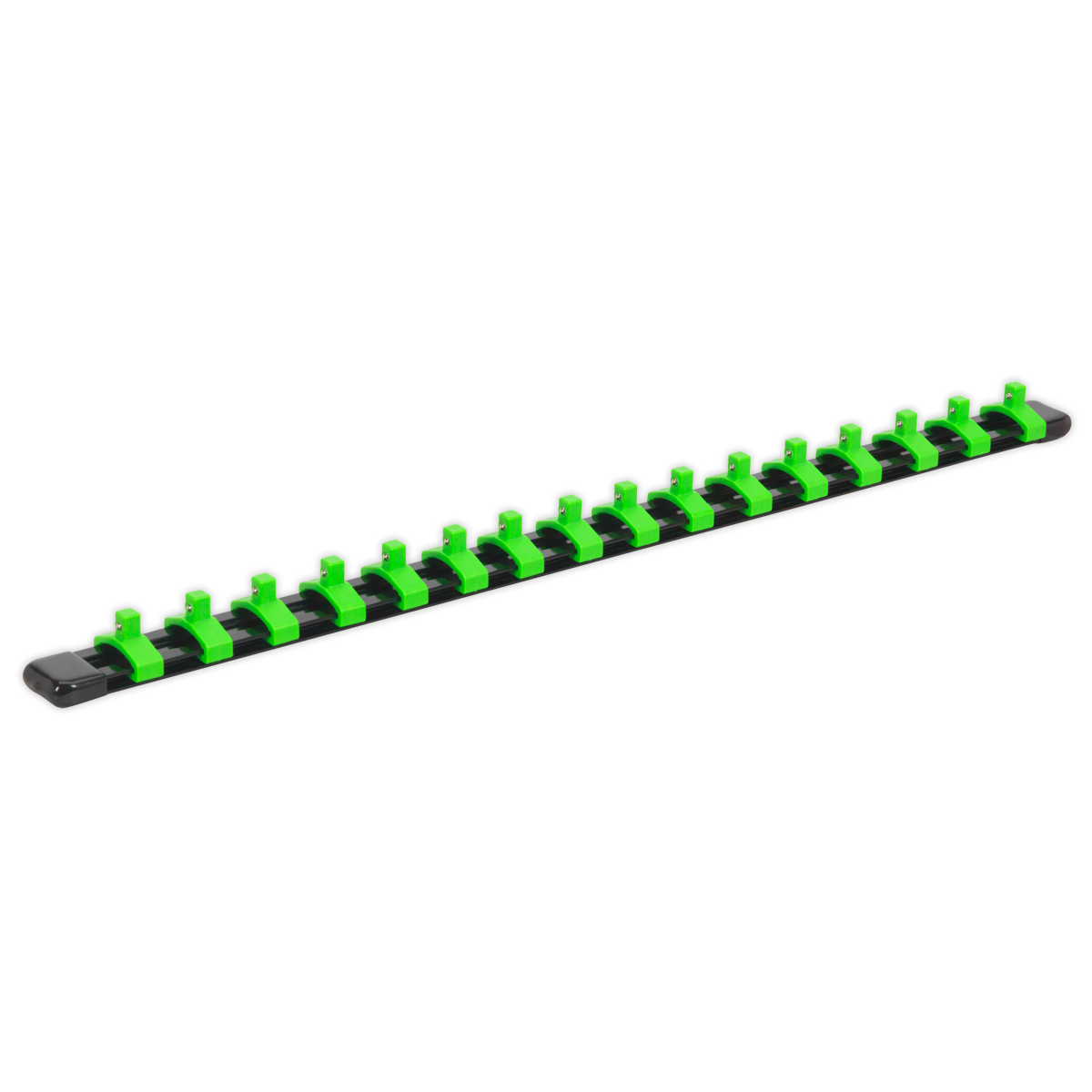 Socket Retaining Rail with 16 Clips 1/4"Sq Drive - Hi-Vis Green AK27052HV