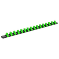 Socket Retaining Rail with 16 Clips 3/8"Sq Drive - Hi-Vis Green AK27053HV