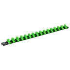 Socket Retaining Rail with 16 Clips 3/8"Sq Drive - Hi-Vis Green AK27053HV