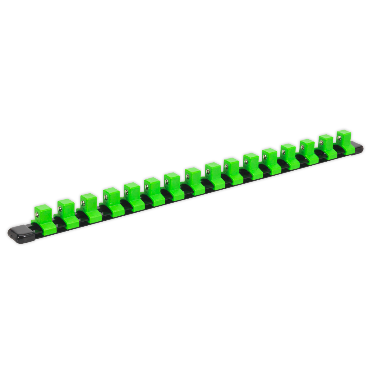 Socket Retaining Rail with 16 Clips 1/2"Sq Drive - Hi-Vis Green AK27054HV