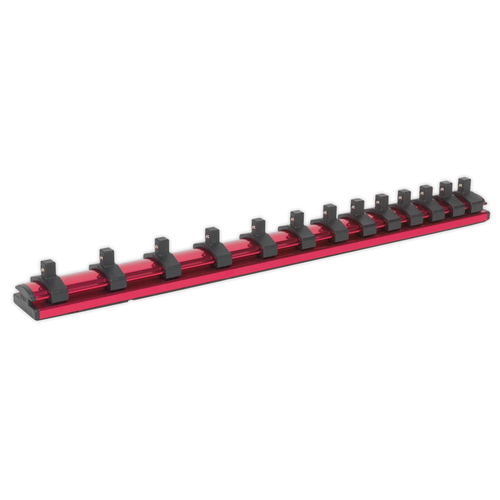 Magnetic Socket Retaining Rail with 13 Clips 1/4"Sq Drive AK27082