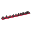 Magnetic Socket Retaining Rail with 13 Clips 1/4"Sq Drive AK27082