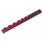 Magnetic Socket Retaining Rail with 12 Clips 3/8"Sq Drive AK27083