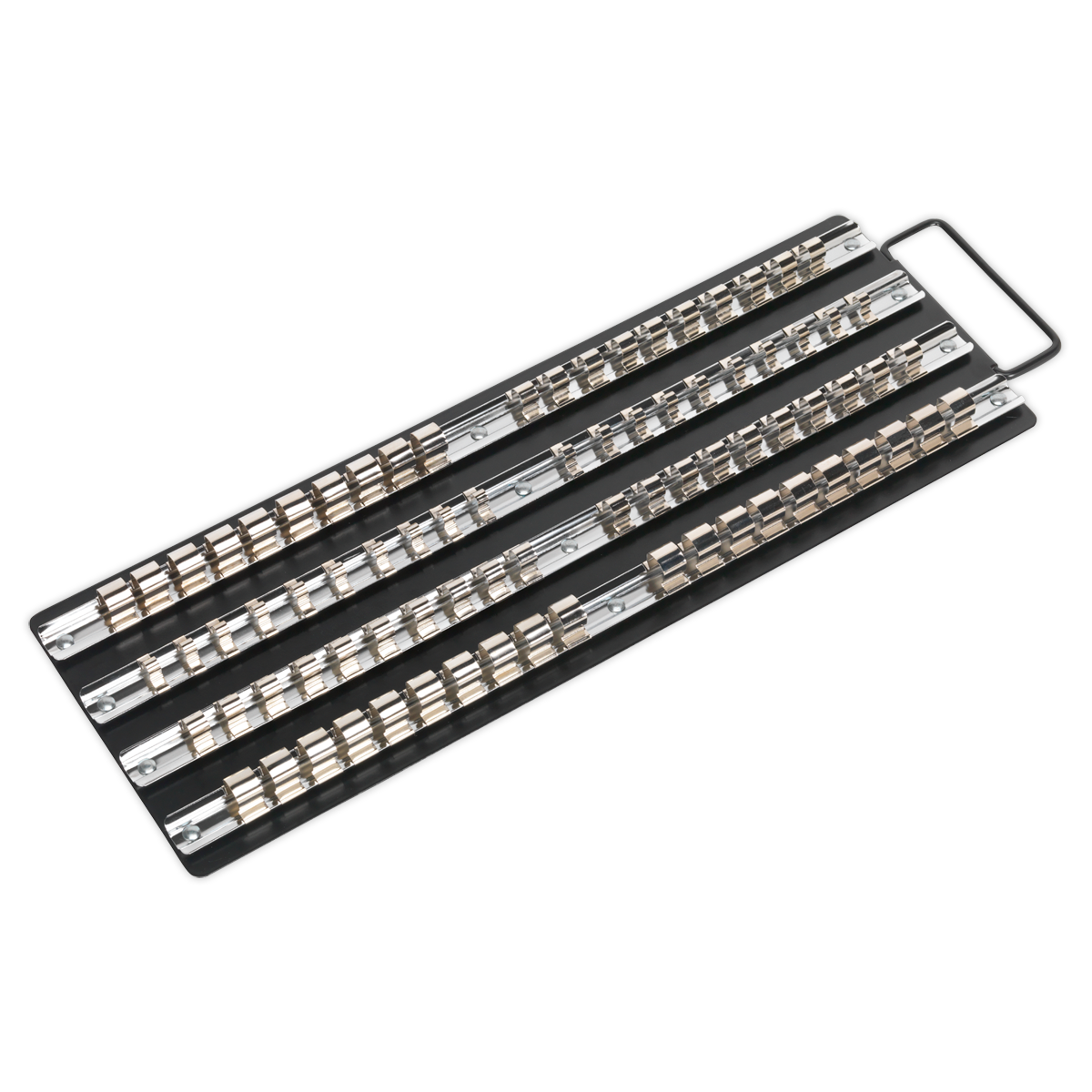 Socket Rail Tray 1/4", 3/8" & 1/2"Sq Drive - Black AK271B