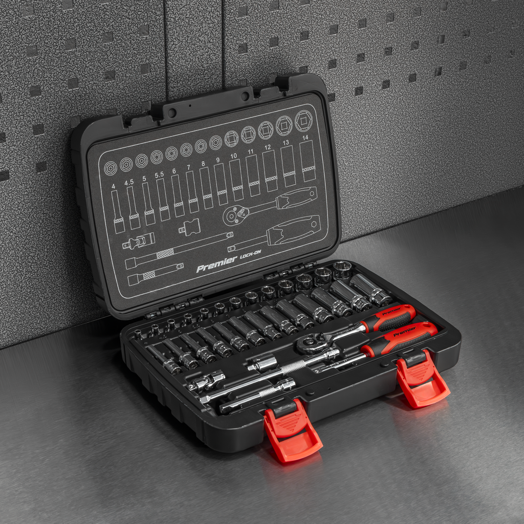 Lock-On™ Socket Set 1/4"Sq Drive 32pc AK27480