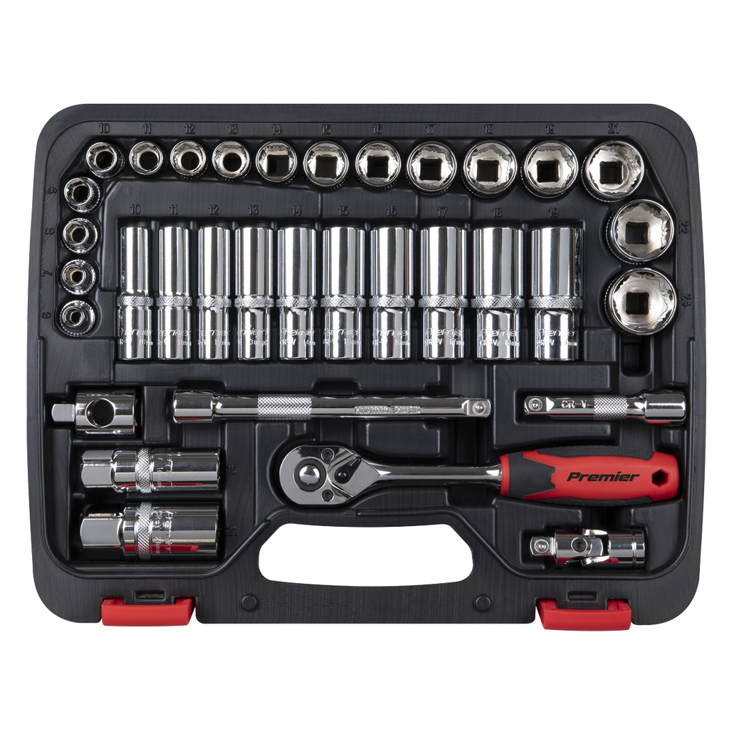 Lock-On™ Socket Set 3/8"Sq Drive 34pc AK27481
