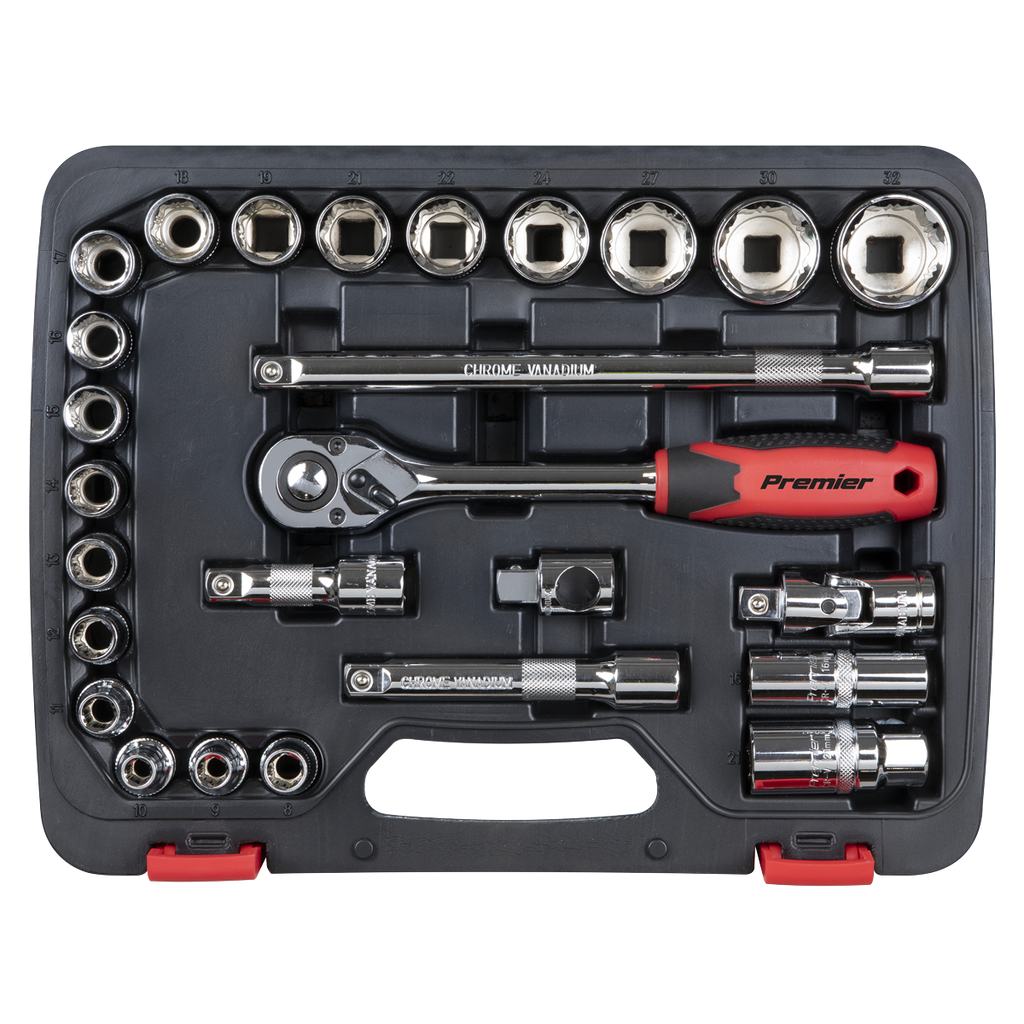 Lock-On™ Socket Set 1/2"Sq Drive 26pc AK27482