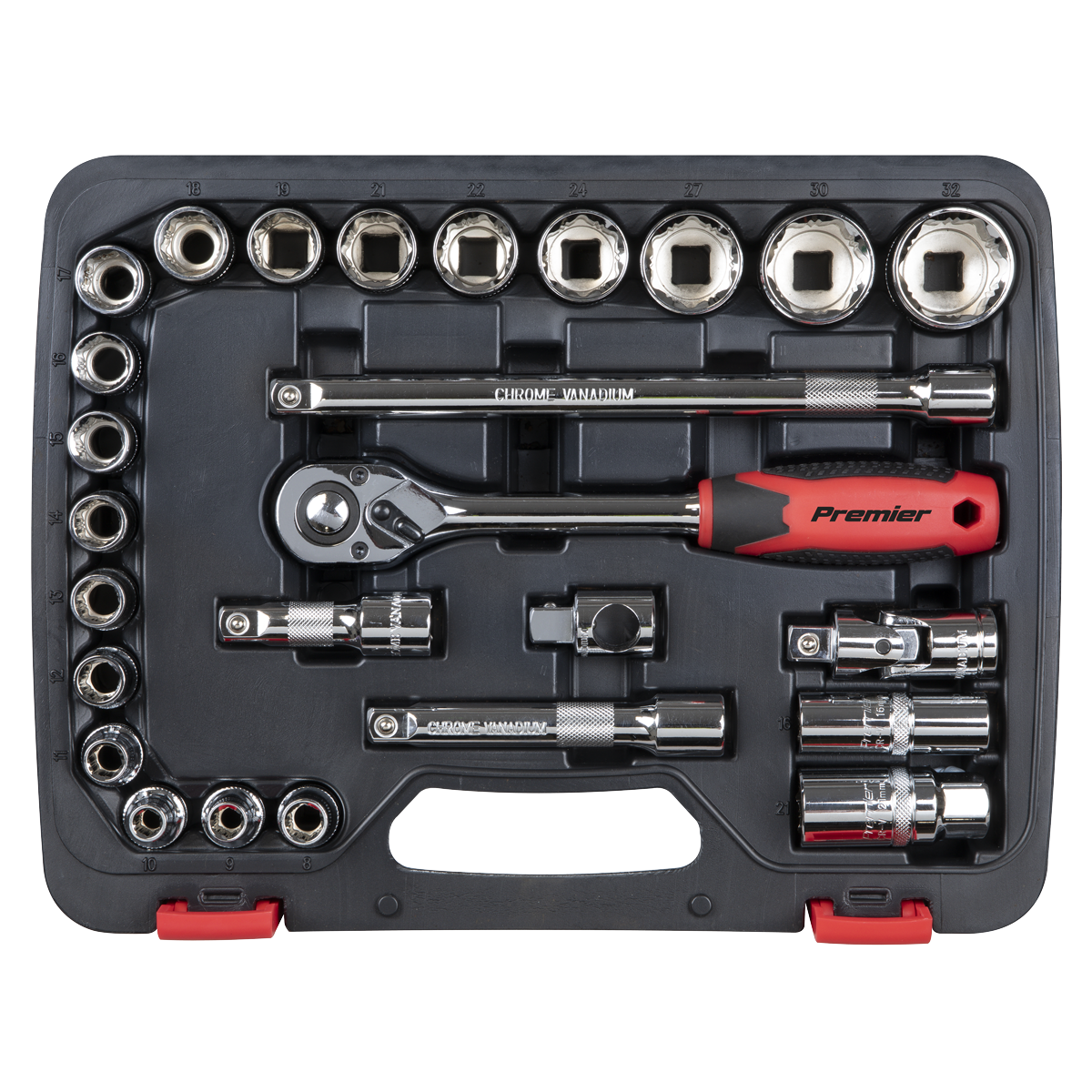 Lock-On™ Socket Set 1/2"Sq Drive 26pc AK27482
